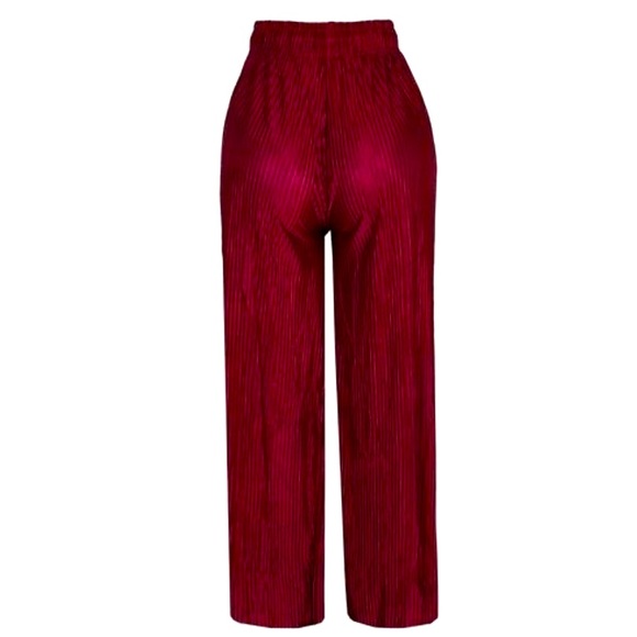 ✨Host Pick✨ Wine Plitting Palazzo Trendy Trousers - Picture 2 of 6